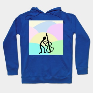 Guitar Figure Silhouette Colorful Pastel Hoodie